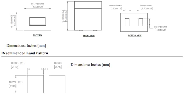 Mechanical Drawing - Abracon AVR-1M050305S47NLT Assembly Power Inductor